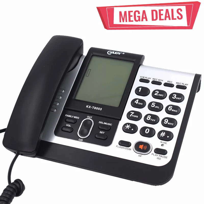 

Digital Call Recording Wired Telephone Handfree For Home Office Business Fixed Landlines Phone